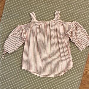 Madewell Red and White Striped Top